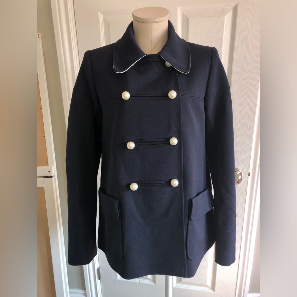 Pink Tartan Double Breasted Pea Coat